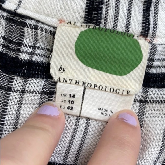 Anthro plaid button down flannel tunic - Picture 7 of 9